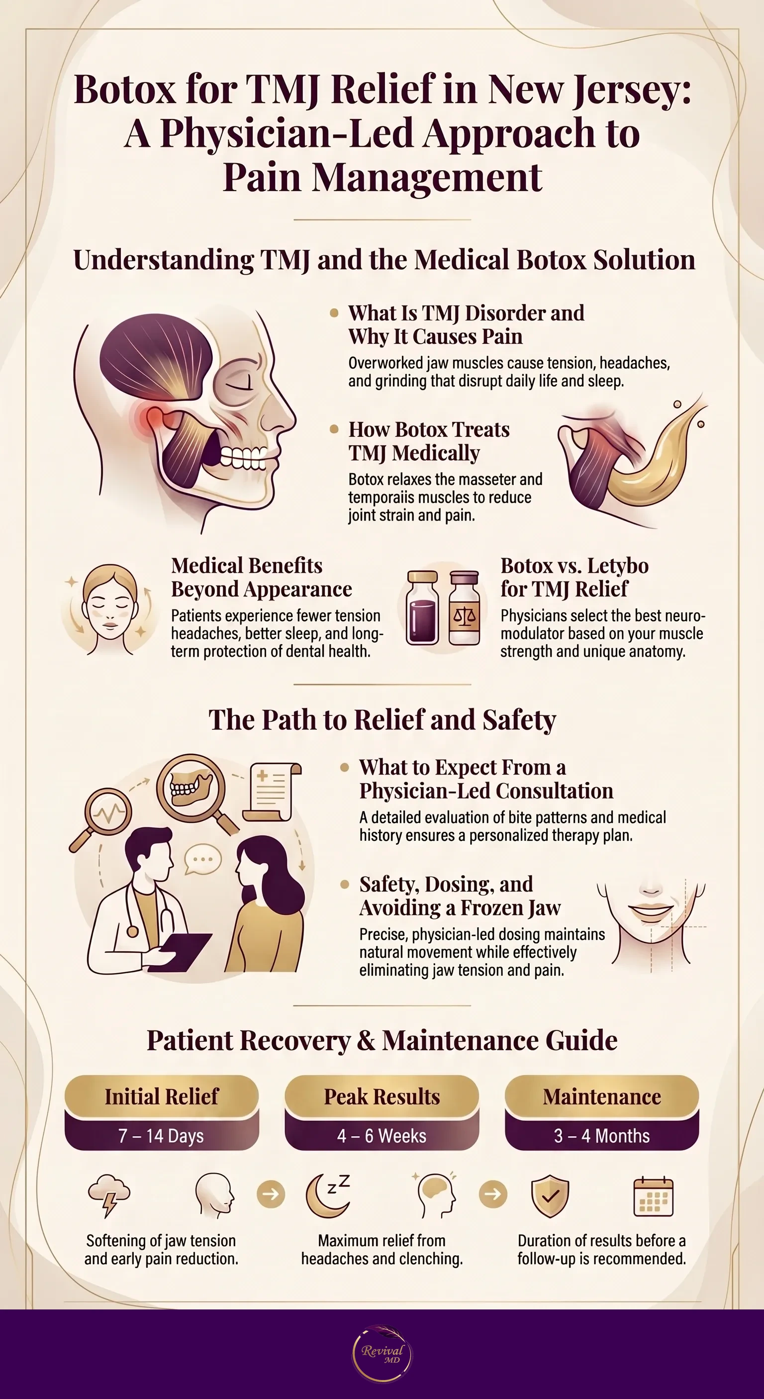 How Botox Relieves TMJ Pain infographic