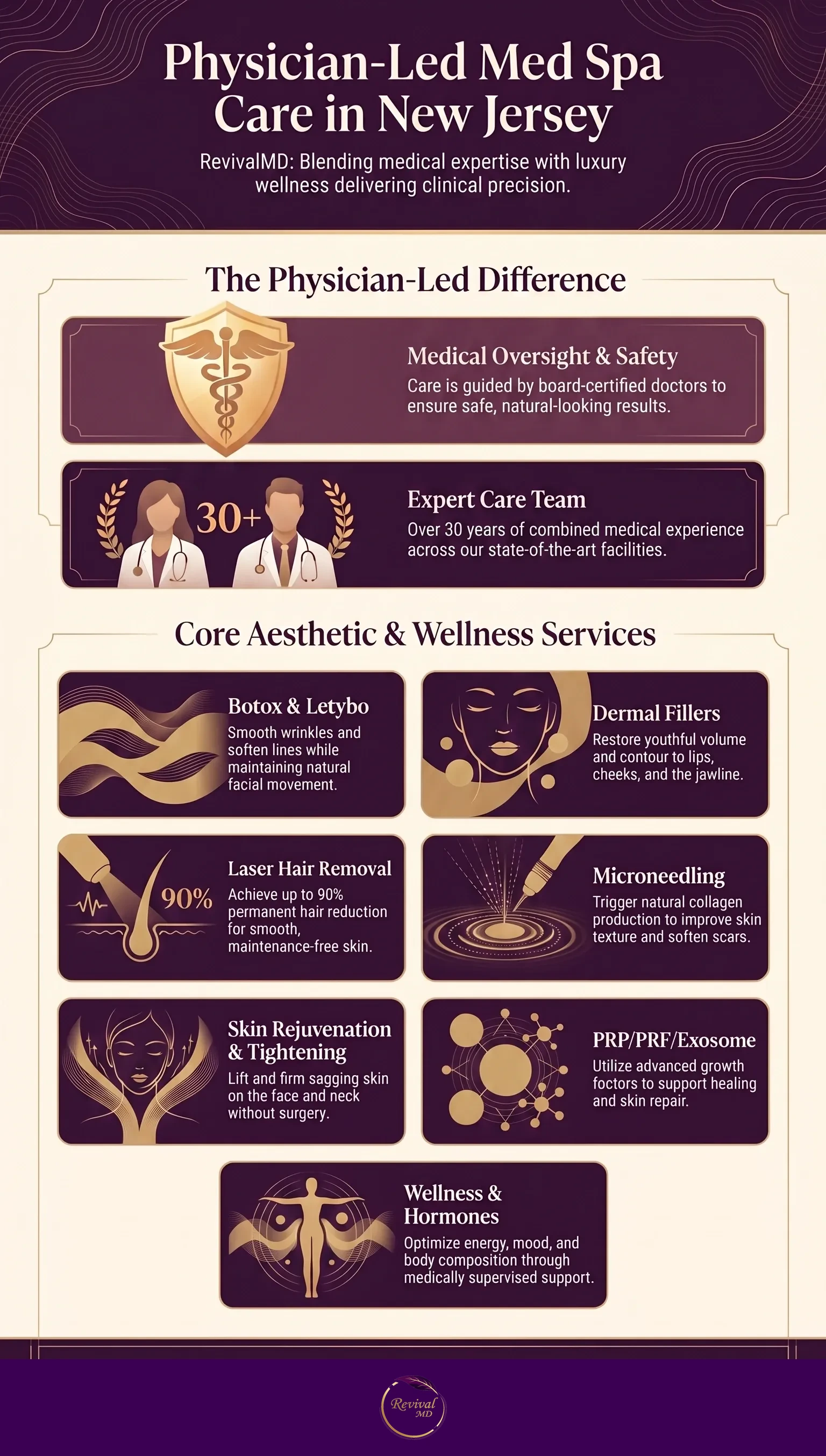 Physician Led Med Spa Care Across New Jersey infographic