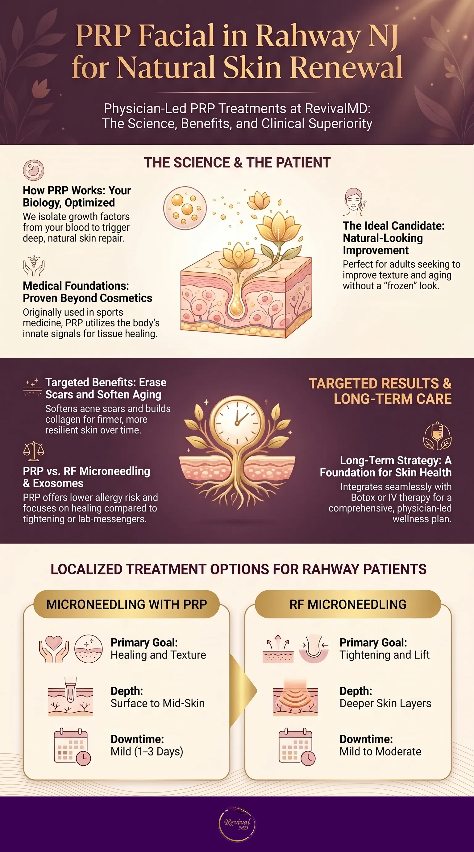 PRP Facial Treatment Timeline infographic
