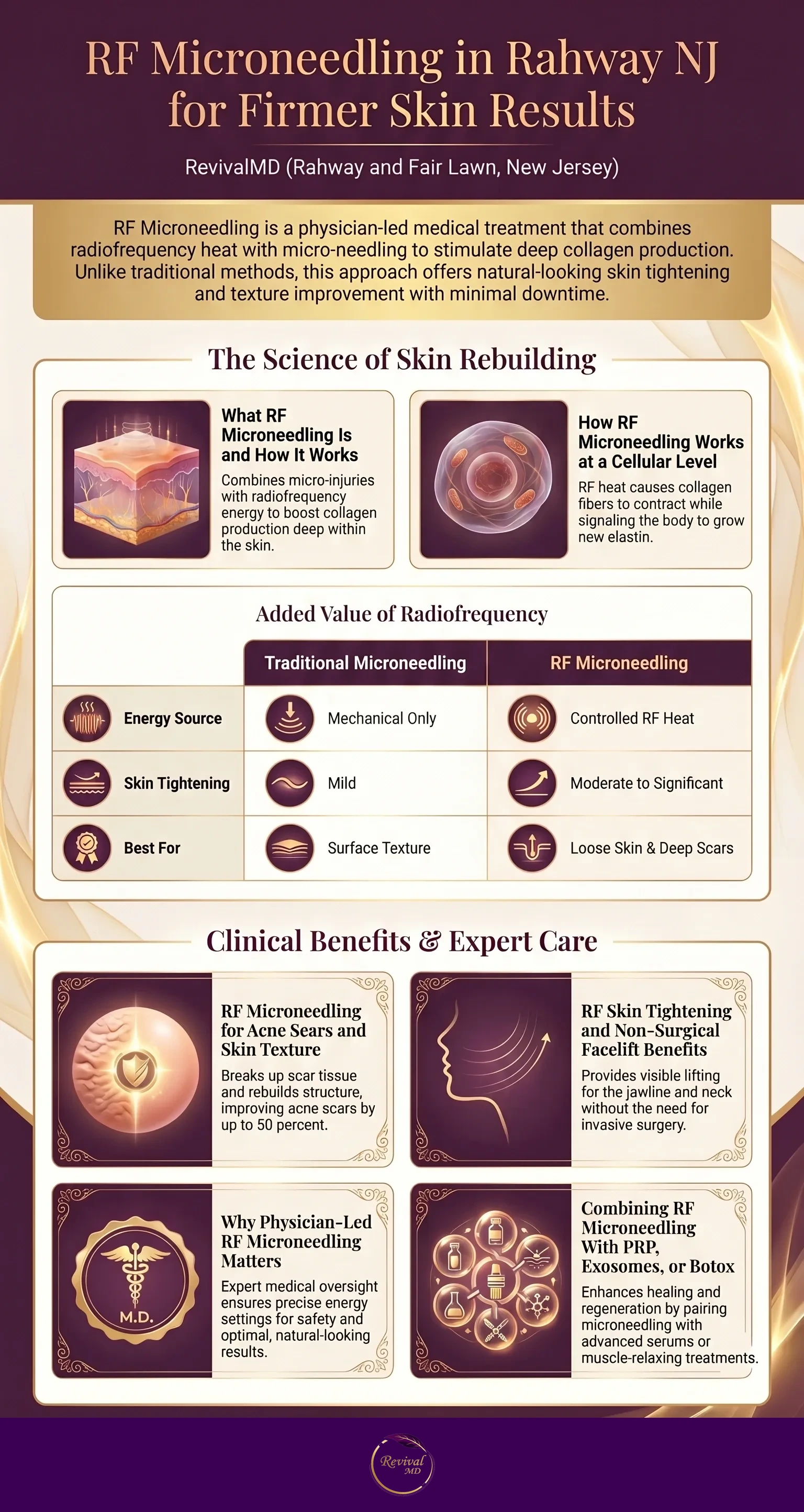 RF Microneedling Treatment Overview infographic