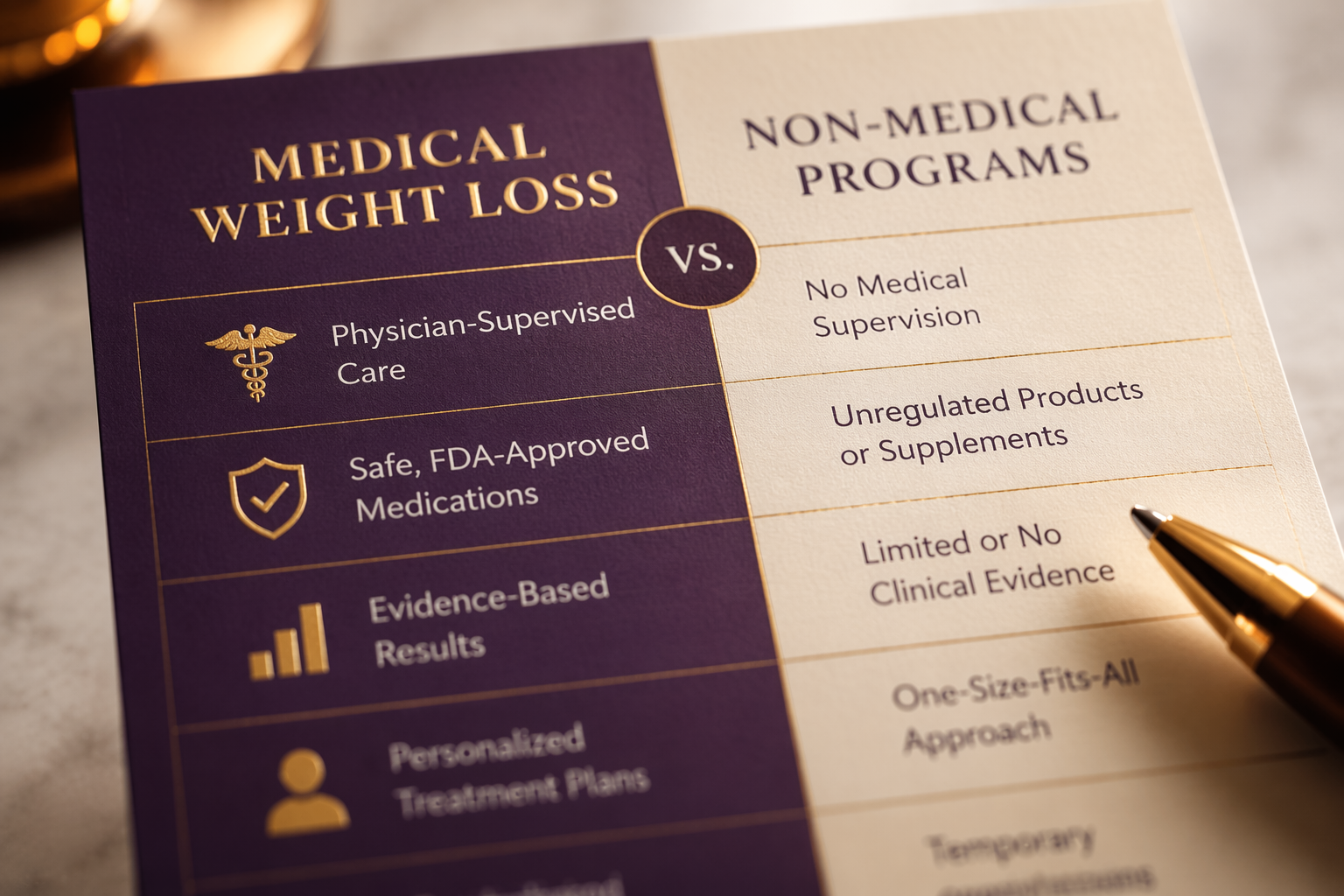 Medical Weight Loss Versus Non-Medical Programs